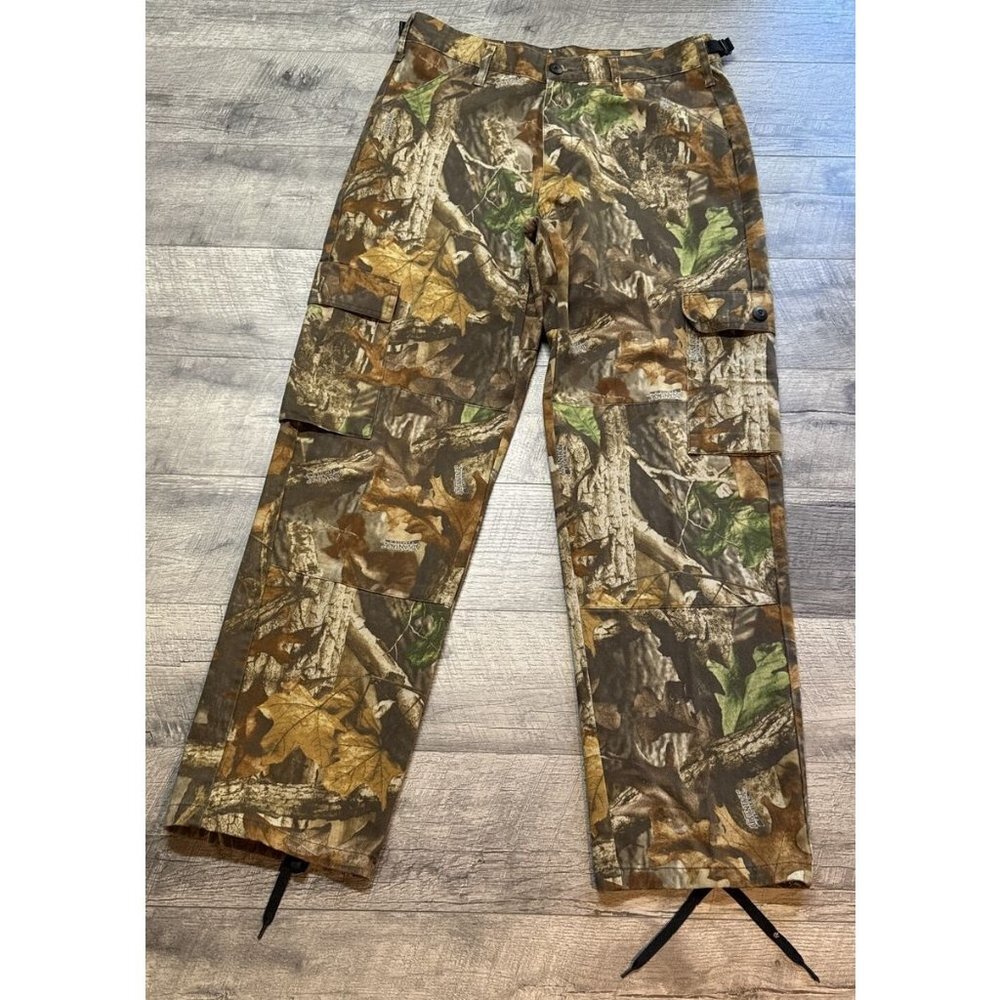 Walls Camo Cargo Pants Mens 34x32 Reinforced Hunting Advantage Timber Adjustable